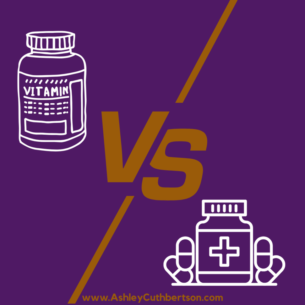 Illustration comparing PD to vitamins versus antibiotics, emphasizing the need for diagnosis before prescribing professional learning solutions.